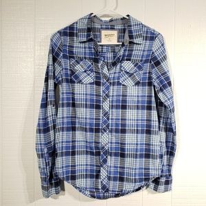 Arizona Plaid Flannel Button Up E20